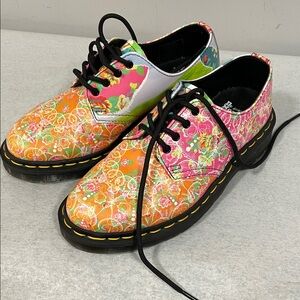 Dr. Martens Multicolor Floral Lace-Up Shoes